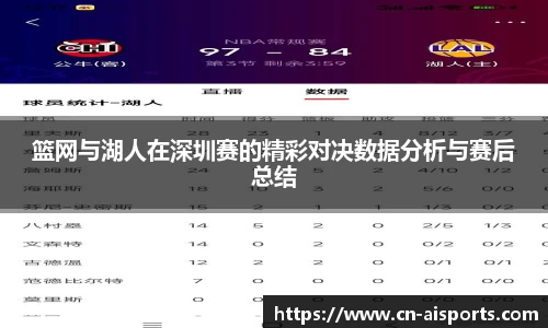 篮网与湖人在深圳赛的精彩对决数据分析与赛后总结